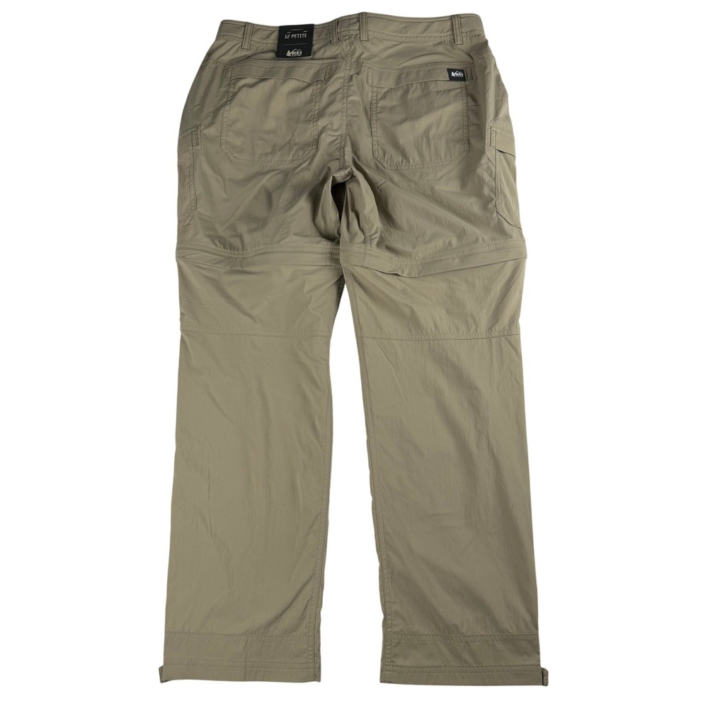 REI Women's Convertible Hiking Outdoor Relaxed Fit Pants Beige 12P - Picture 6 of 11